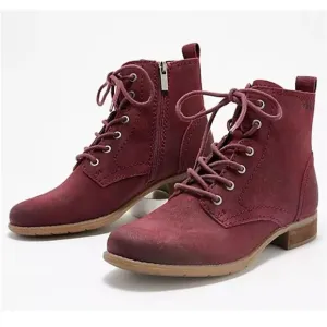 Earth Janel Leather Lace Up Ankle Boots Size 7.5