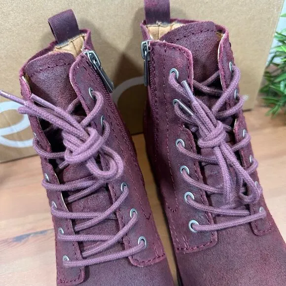 Earth Janel Leather Lace Up Ankle Boots Size 7.5