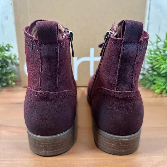 Earth Janel Leather Lace Up Ankle Boots Size 7.5