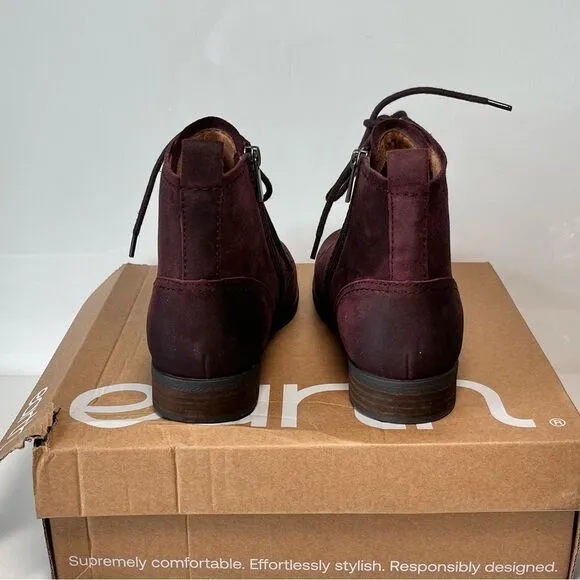 Earth Janel Leather Lace-Up Ankle Boots