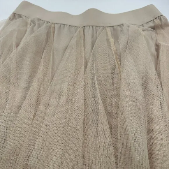 EASEL Fairy Tale Tiered Mesh Overlay Waterfall Lined Boho Maxi Ballerina Skirt