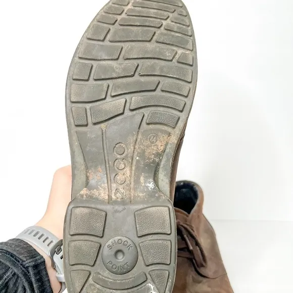 Ecco Brown Leather Lace Up Chukka Boots Men’s Size 44 10.5