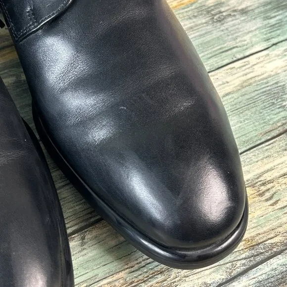 Ecco City Tray Oxford Dress Shoes Black Leather Lace Up Derby Formal Mens 9/9.5