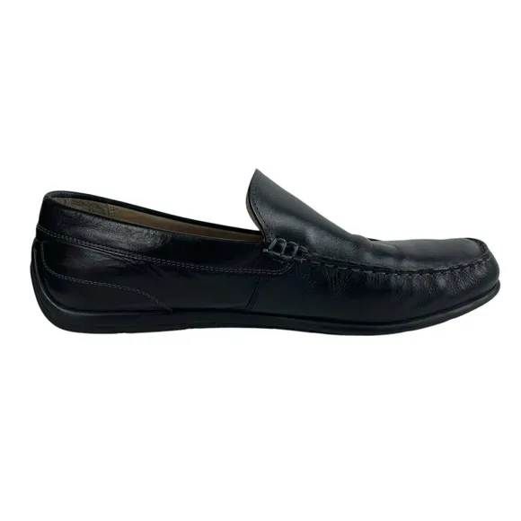 ECCO Classic MOC 2.0 Driving Style Loafer Black Leather Shoes Mens 48 EU 14 US