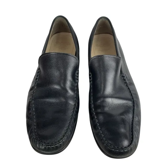 ECCO Classic MOC 2.0 Driving Style Loafer Black Leather Shoes Mens 48 EU 14 US