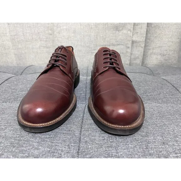 Ecco Dress Shoes Men EU 45 US 12 Brown Shock Point Classic