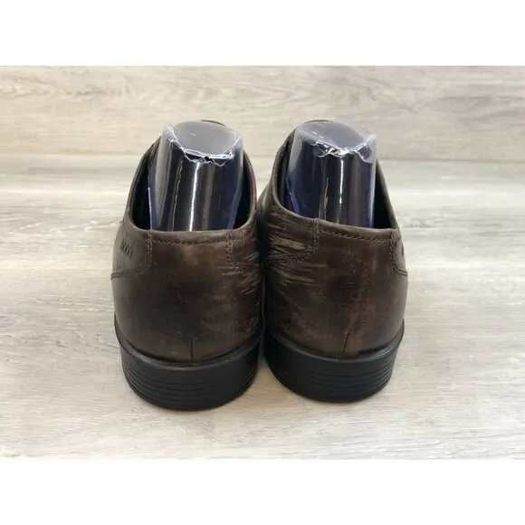 Ecco Harold Derby Tie 634584 Men's 45 Brown Leather Lace Up Oxford Dress Shoes