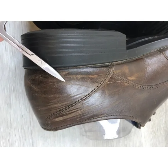 Ecco Harold Derby Tie 634584 Men's 45 Brown Leather Lace Up Oxford Dress Shoes