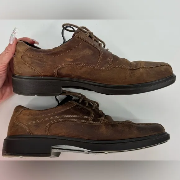 ECCO Helsinki Men's Leather Bike-Toe Derby Shoe