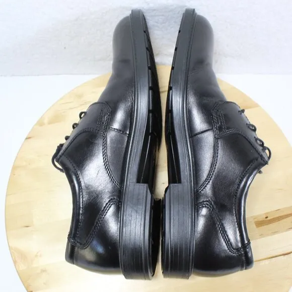 Ecco Leather Oxford Derby 44 Mens 10 Black Comfort Shoe Casual Office Lace Up