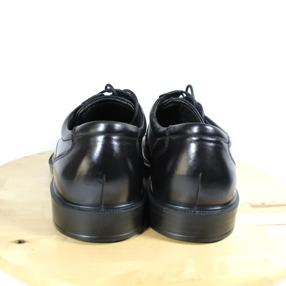 Ecco Leather Oxford Derby 44 Mens 10 Black Comfort Shoe Casual Office Lace Up