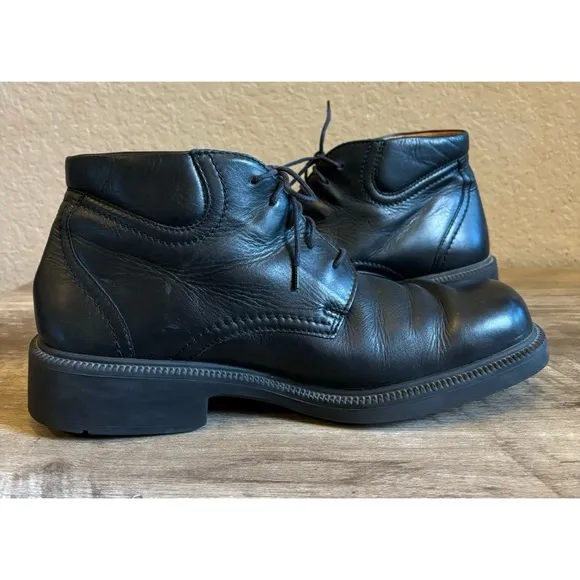 Ecco Men’s Ankle Leather Boots Lace Up Size 44