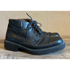 Ecco Men’s Ankle Leather Boots Lace Up Size 44