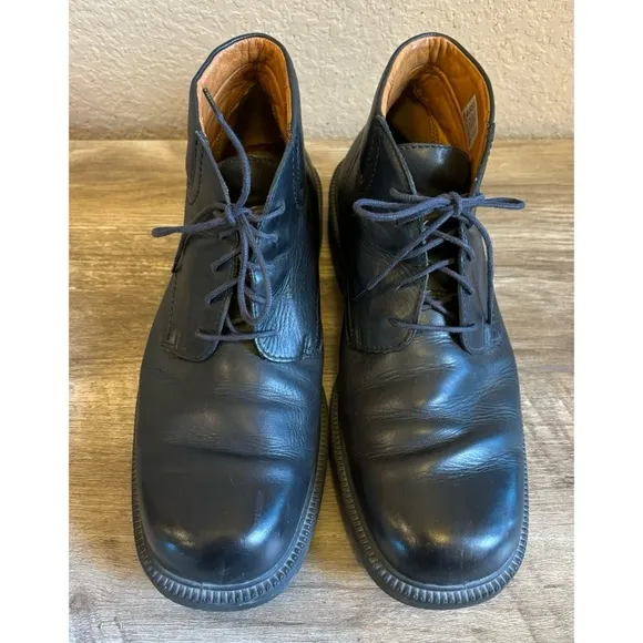 Ecco Men’s Ankle Leather Boots Lace Up Size 44