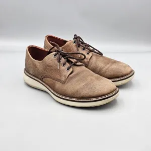 ECCO Men's Size 9 US Aurora Hybrid Tie Derby Oxfords Brown Leather Casual READ