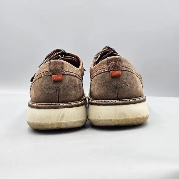 ECCO Men's Size 9 US Aurora Hybrid Tie Derby Oxfords Brown Leather Casual READ