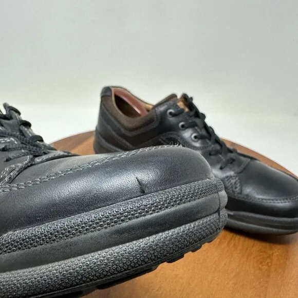 Ecco Remote Sneaker Oxford Size 11-11.5 EU 45 Black Leather Lace Up Shoes