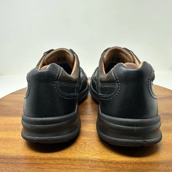 Ecco Remote Sneaker Oxford Size 11-11.5 EU 45 Black Leather Lace Up Shoes