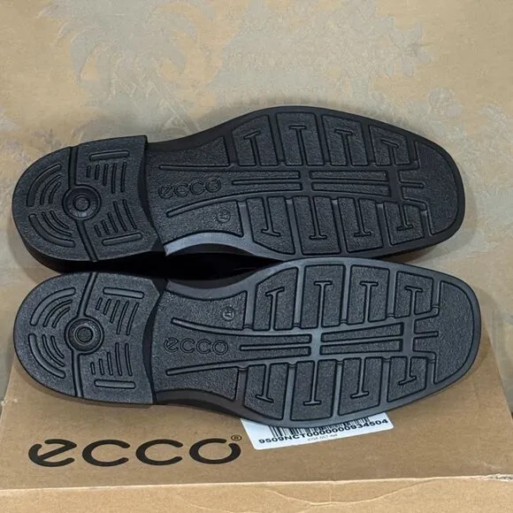 Ecco ST1 Hybrid Fluidform Black Cap Toe Leather Lace Up Oxford Derby Shoes 13.5
