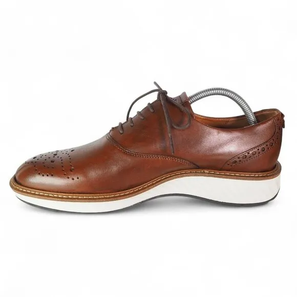 ECCO St.1 Hybrid Leather Derby Oxford Shoes &quot;Brown&quot; Men's 9-9.5/43