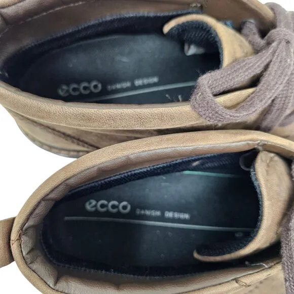 ECCO Turn Gore-Tex GTX Chukka Boots Brown Leather Men's US 11 EU 45 Lace Up