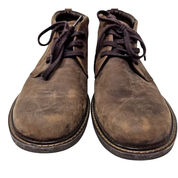ECCO Turn Gore-Tex GTX Chukka Boots Brown Leather Men's US 11 EU 45 Lace Up