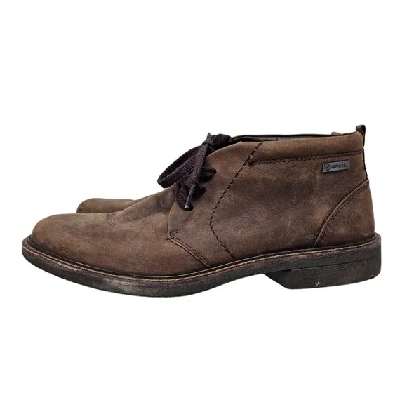 ECCO Turn Gore-Tex GTX Chukka Boots Brown Leather Men's US 11 EU 45 Lace Up