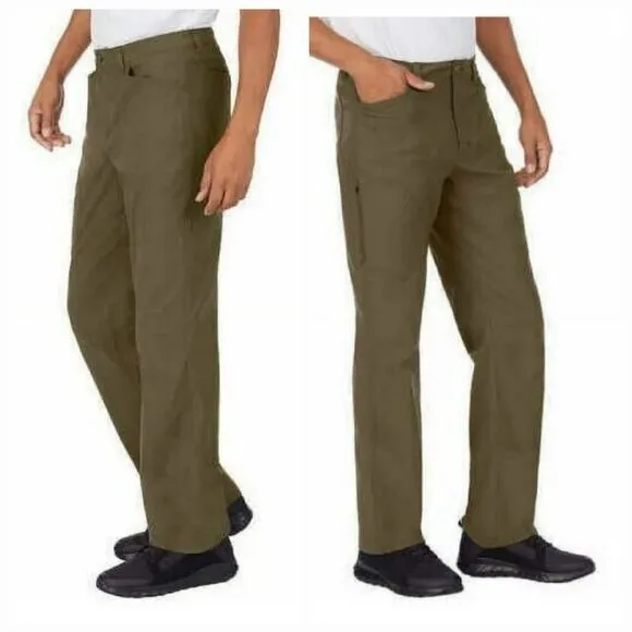 Eddie Bauer 40x30 Fleece Lined Tech Pant Water Repellent UPF50  Green Men's