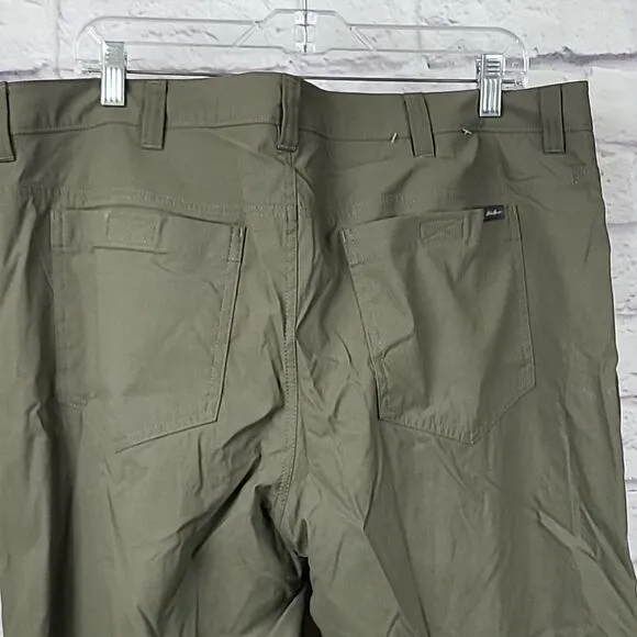 Eddie Bauer 40x30 Fleece Lined Tech Pant Water Repellent UPF50  Green Men's