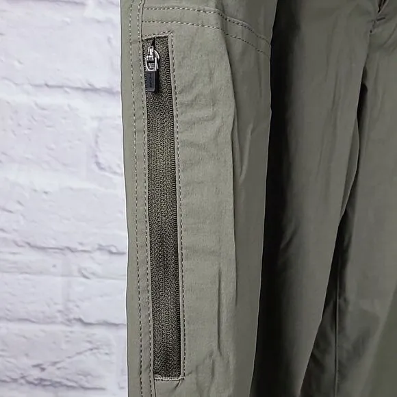 Eddie Bauer 40x30 Fleece Lined Tech Pant Water Repellent UPF50  Green Men's