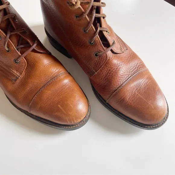 Eddie Bauer Made in Italy Brown Leather Lace Up Boots | Size 11