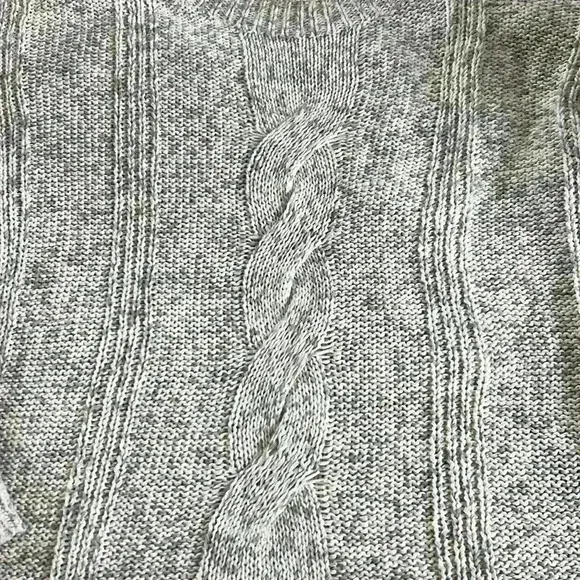 Eileen Fisher Peppered Classic Cotton Blend  Cable Knit Boat-Neck Sweater, XS
