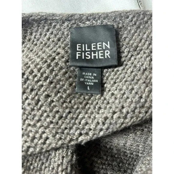 Eileen Fisher Women’s Wool Blend Boat Neck Sweater Size L