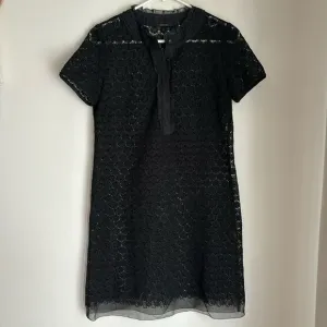 Elie Tahari Women Crochet Sheer lace short sleeve silk black dress cover up 4!