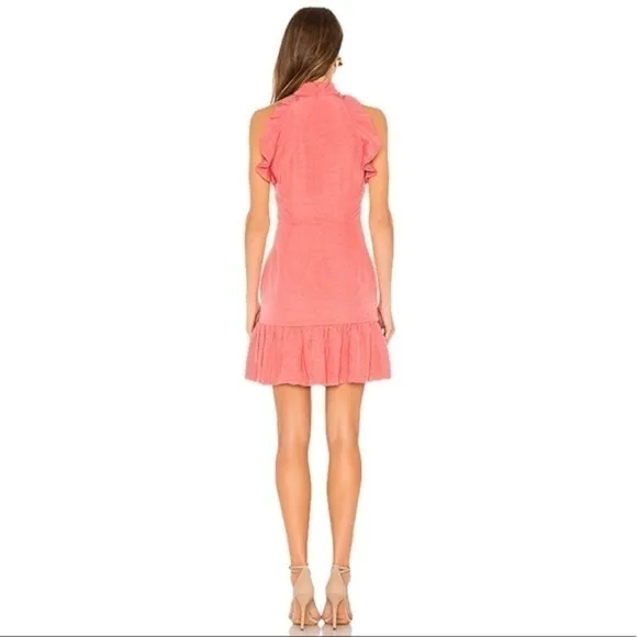 Elliatt Revolve Chord Dress Clementine Cocktail Tea Party Wedding Pink Coral NWT