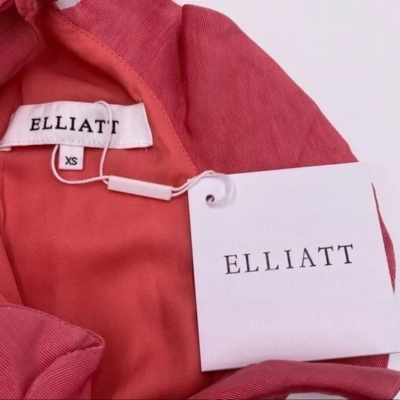 Elliatt Revolve Chord Dress Clementine Cocktail Tea Party Wedding Pink Coral NWT