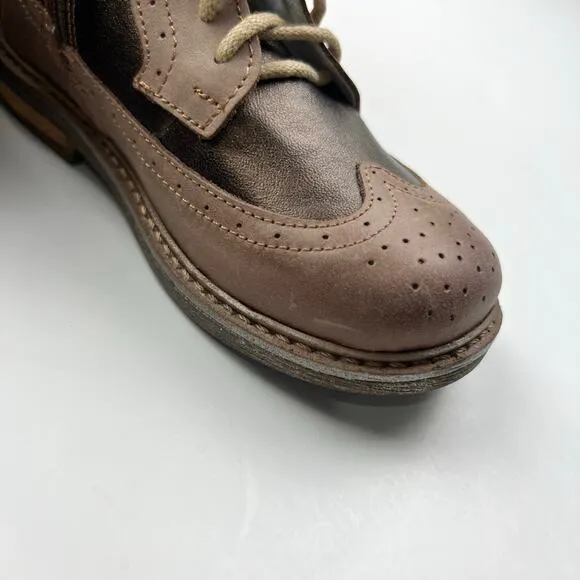 Emel Brown Lace Up Boots