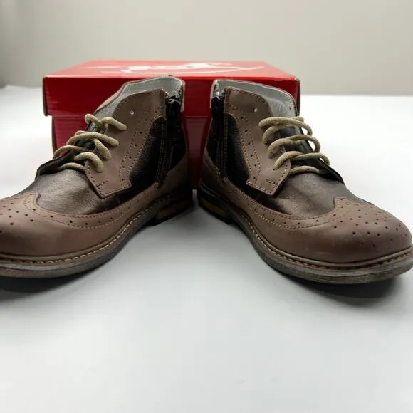 Emel Brown Lace Up Boots