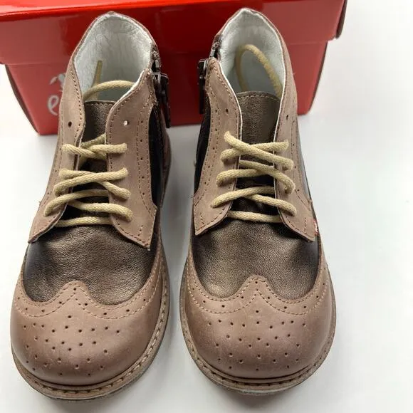 Emel Brown Lace Up Boots