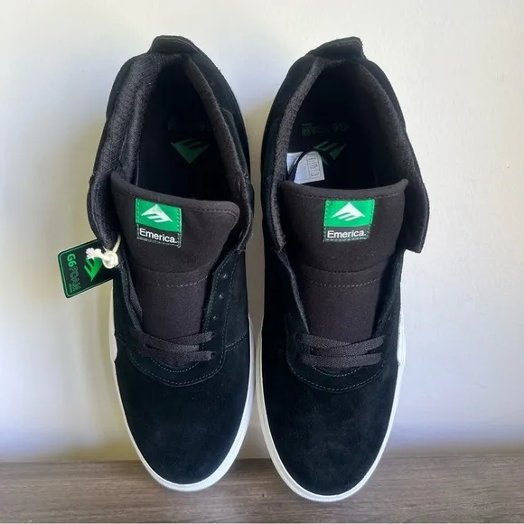 Emerica Pillar Mid Top Men's Black White Gold Shoe Size 14 SKU#24744