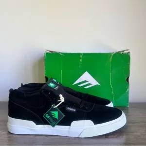 Emerica Pillar Mid Top Men's Black White Gold Shoe Size 14 SKU#24744