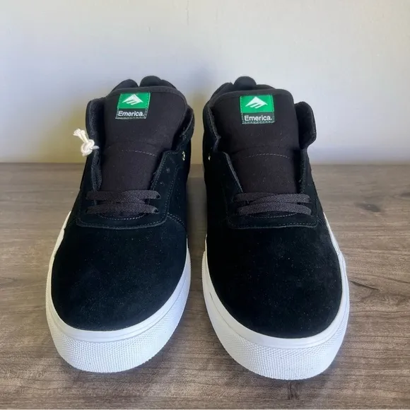 Emerica Pillar Mid Top Men's Black White Gold Shoe Size 14 SKU#24744
