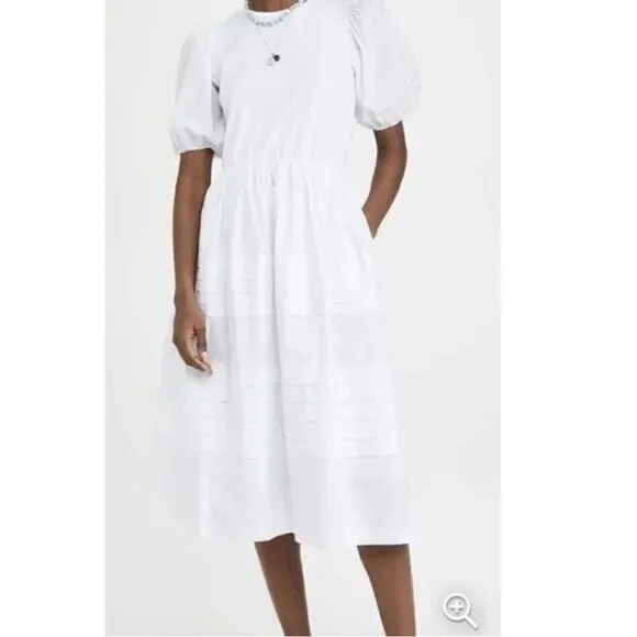 English Factory Pleated Detail midi Dress size small