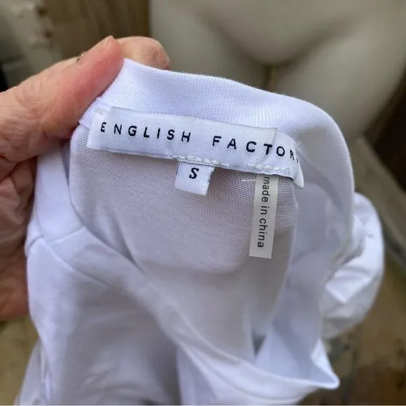 English Factory Pleated Detail midi Dress size small