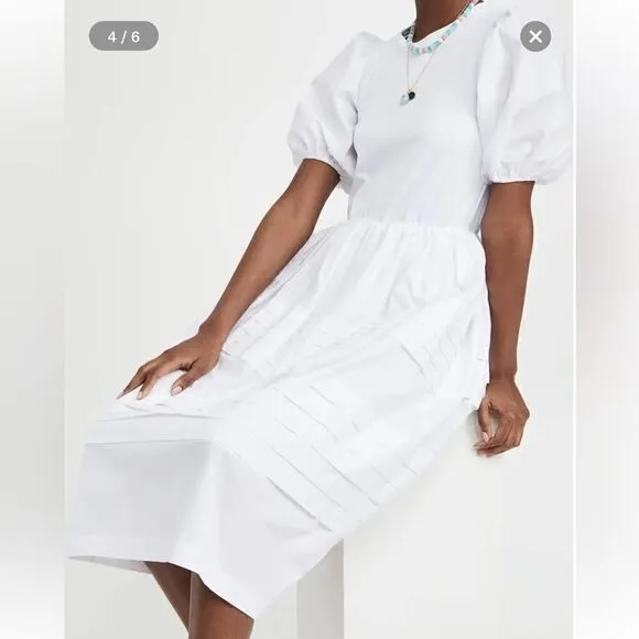 English Factory Pleated Detail midi Dress size small