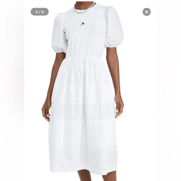 English Factory Pleated Detail midi Dress size small