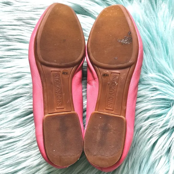 ENZO ANGIOLINI Soft LEATHER Pink Lightweight Flats Women's 6