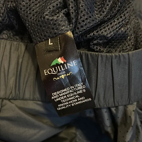 Equiline Men’s contemporary navy blue zip front Jacket equestrian Made in Italy