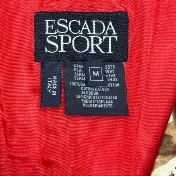 Escada Sport Equestrian Quilted Vest Red Polo Horse Vintage Jockey SZ Medium