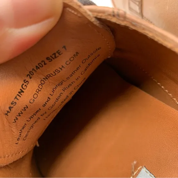 EUC Gordon Rush Men's Hastings Shoes Oxford brown leather SZ 7 office career 776